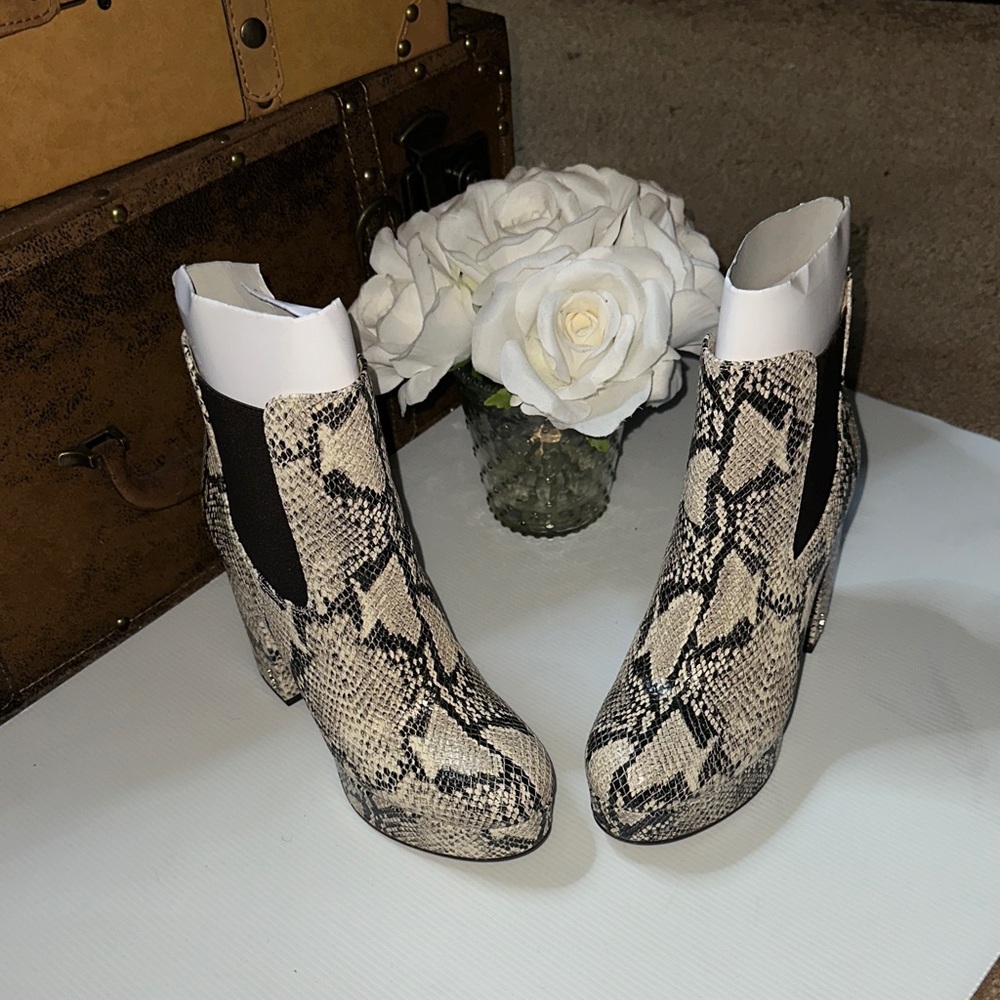 Snakeskin Ankle Boots